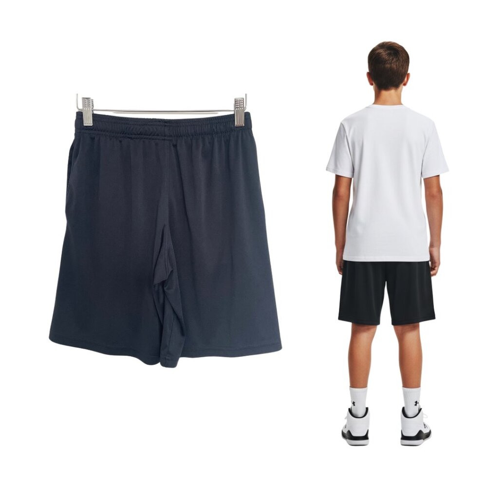 Under Armour Shorts Boys Youth Large Black UA Stunt 3.0 Performance Athletic Gym - Picture 2 of 16